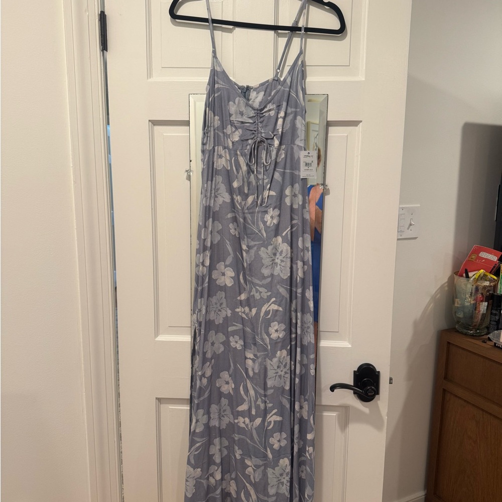 NWT O’Neill Blue Floral Maxi Dress | Spaghetti Strap Summer Dress | M - Picture 3 of 6